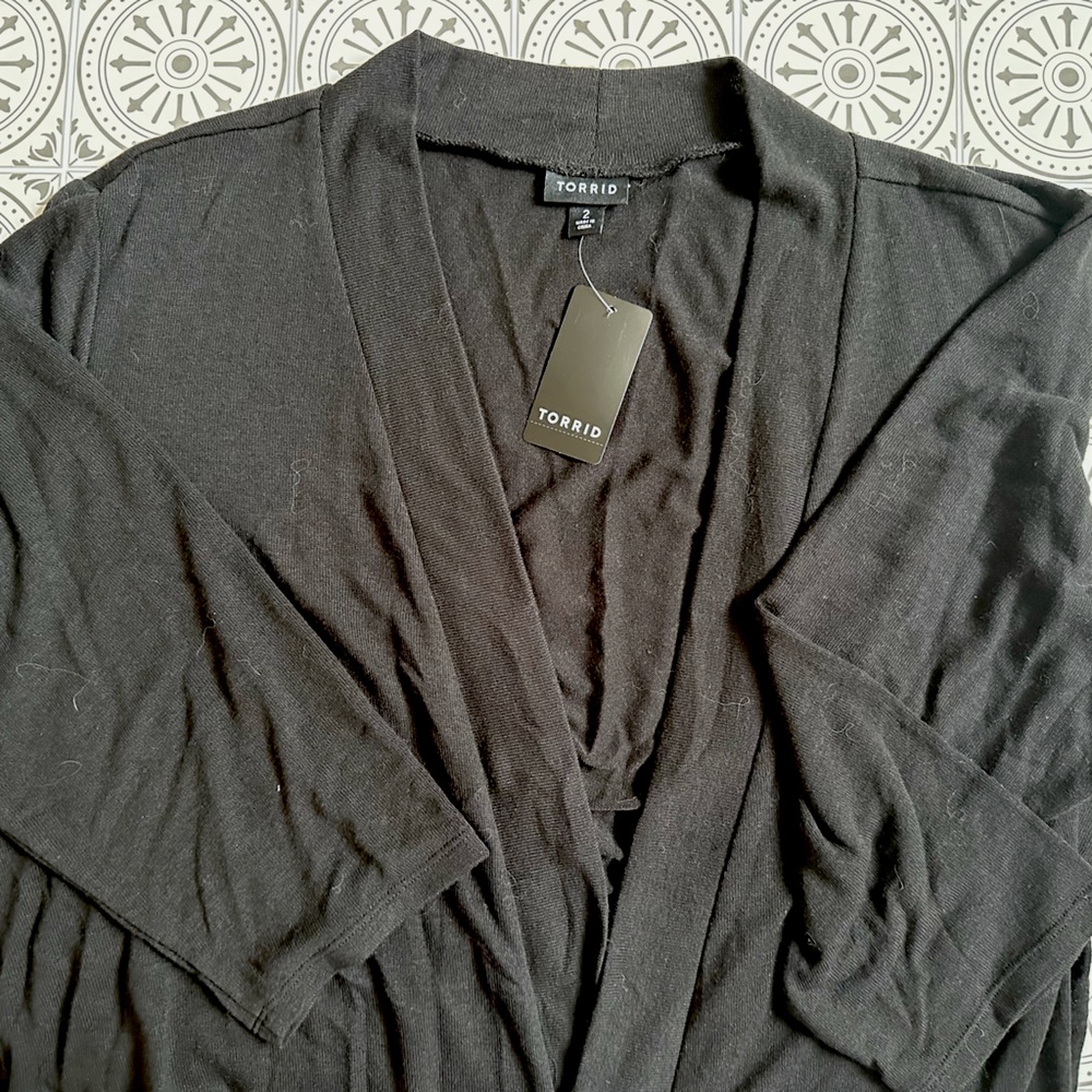 Black Torrid Open Cardigan
